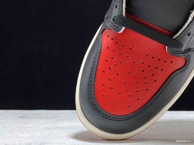 One Kick Retro 1 Bred 555088-610 Toe Air Jordan OG High 0717